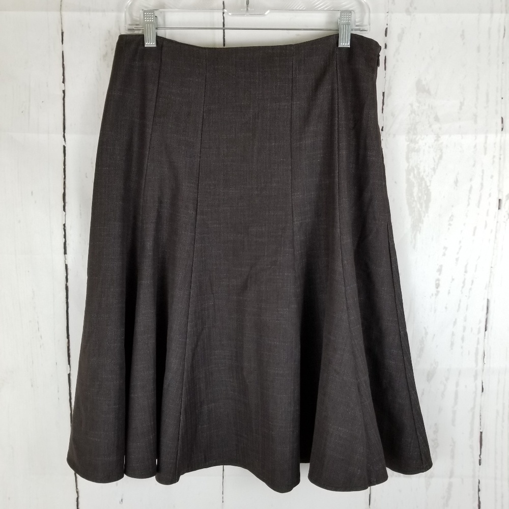 Dressbarn Flare Skirt Sz 8 Brown A-Line